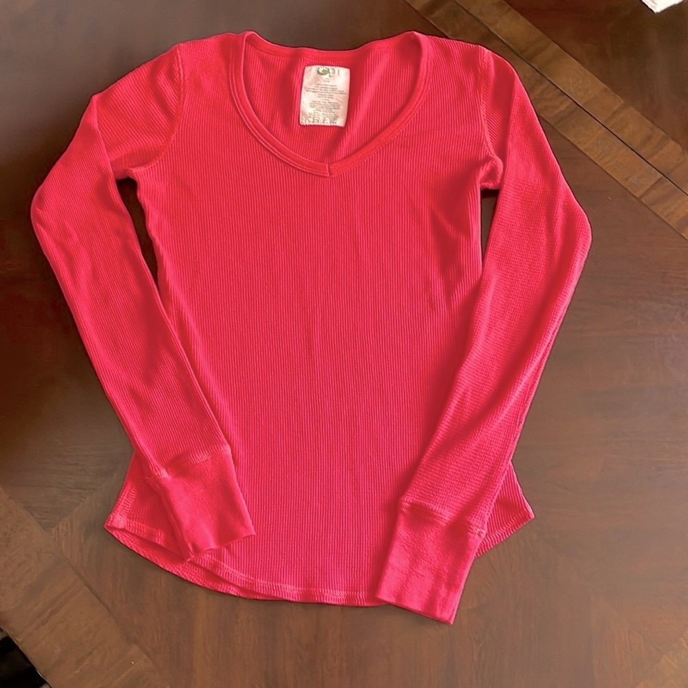 Women's Pink Long Sleeve Top